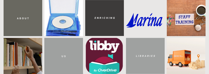 About Us banner - Enriching Libraries text with various blocks of image resources