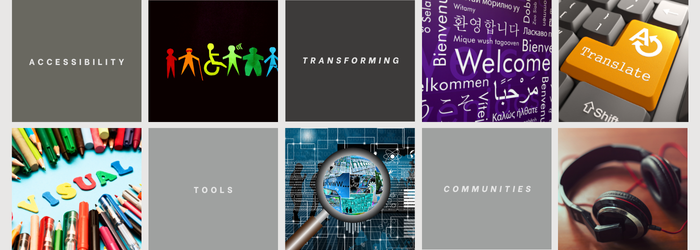 10 blocks with stock images and text Accessibility Tools Transforming Communities
