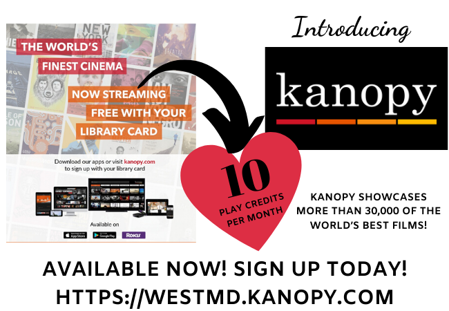 Kanopy logo with images of movie covers